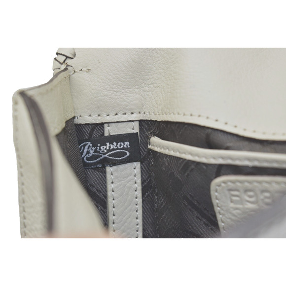 C0 NEW BRIGHTON Odette Ferrara Santorini White Leather Shoulder Flap Bag $378 - Picture 8 of 8